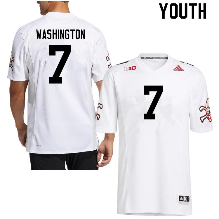 Youth #7 Marcus Washington Nebraska Cornhuskers College Football Jerseys Sale-Strategy